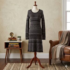 Adventura Long Sleeve Patterned Sweater Dress Size XS